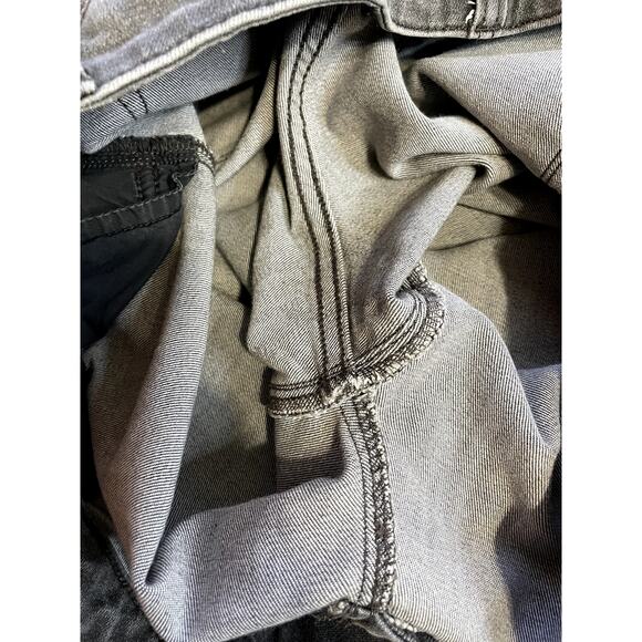 PrAna Charcoal Grey Kara Low Rise Semi Stretch Skinny Jeans Size 12 Y2K Punk - Picture 12 of 14